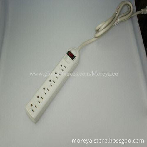 American Standard Power Strip with Plastic Cover, 15A Maximum Current